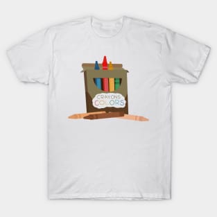 Crayon Colors with Skin Tones T-Shirt